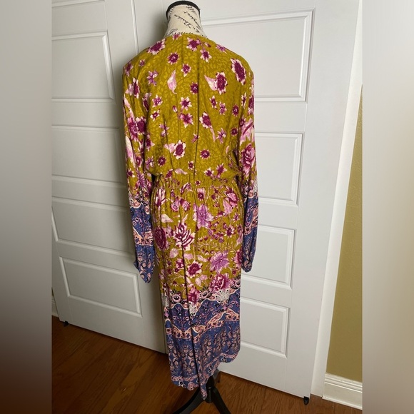 By Anthropologie Size M Long Sleeve Tunic Dress Boho Bohemian - Picture 8 of 9